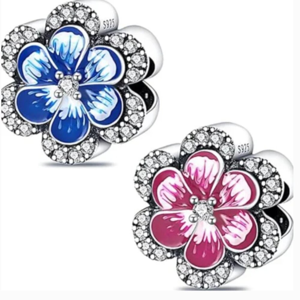 SET OF TWO 925S Charm Compatible with Pandora Bracelet
